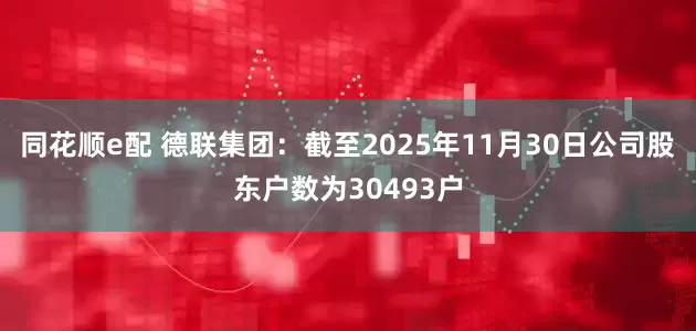 同花顺e配 德联集团：截至2025年11月30日公司股东户数为30493户
